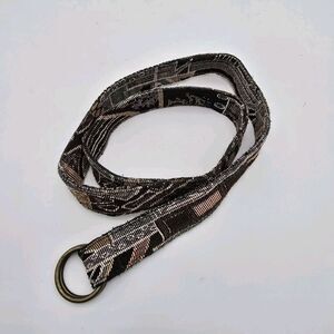 Vintage Tapestry Belt Embroidered Carpet Patchwork 90s 80s Fully Adjustable